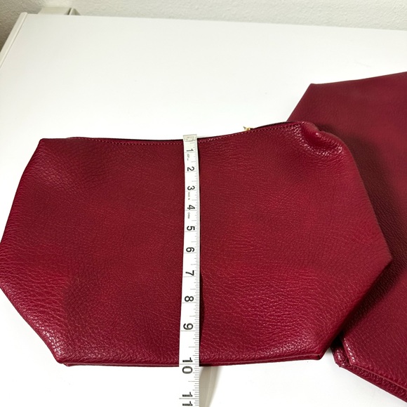 Anthropologie Vegan Leather Buckle Strap Bucket Bag in Red NWT - Picture 13 of 16